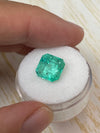 4.69 Carat 10x10 Freckled Loose Colombian Emerald-Asscher Cut with Clipped Corners