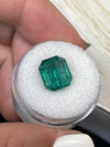 6.34 Carat 10.8x9.7 Vivid Green Natural Loose Zambian- Emerald Cut