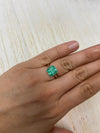 4.69 Carat 10x10 Freckled Loose Colombian Emerald-Asscher Cut with Clipped Corners