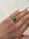 6.34 Carat 10.8x9.7 Vivid Green Natural Loose Zambian- Emerald Cut