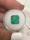 6.54 Carat 11.3x10.6 Medium Deep Green Natural Loose Zambian- Emerald Cut