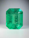 3.64 Carat 10x8 Yellowish Green Natural Loose Colombian Emerald-Emerald Cut