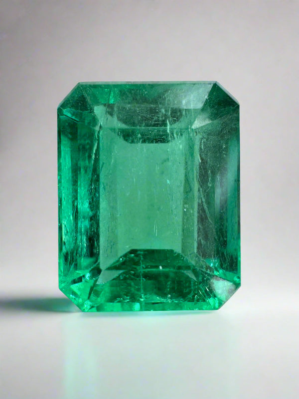 4.43 Carat 11x9 Jyotish Green Natural Loose Colombian Emerald-Emerald Cut