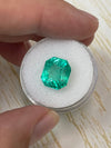 6.63 Carat 11x10 Chunky Emerald Cut Natural Loose Colombian Emerald