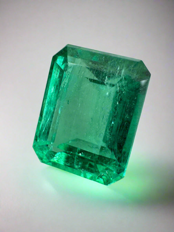 4.43 Carat 11x9 Jyotish Green Natural Loose Colombian Emerald-Emerald Cut