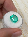 6.63 Carat 11x10 Chunky Emerald Cut Natural Loose Colombian Emerald