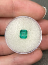 1.45 Carat Bluish Green Natural Loose Zambian Emerald-Asscher Cut