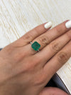 6.68 Carat 10.6x10.3 Vivid Green Natural Loose Zambian- Emerald Cut