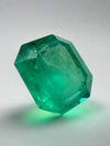 5.75 Carat 11.5x10 Freckled Medium Green Natural Loose Colombian Emerald-Emerald Cut