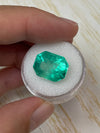 Large 11.90 Carat 15x12 Fine Natural Loose Colombian Emerald- Emerald Cut