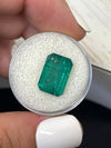 7.96 Carat 14x9 Elongated Green Natural Loose Zambian- Emerald Cut