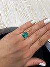 7.96 Carat 14x9 Elongated Green Natural Loose Zambian- Emerald Cut