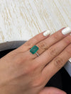 7.96 Carat 14x9 Elongated Green Natural Loose Zambian- Emerald Cut