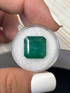 Large 10.02 Carat 13.5x13.5 Dark Green Natural Loose Zambian