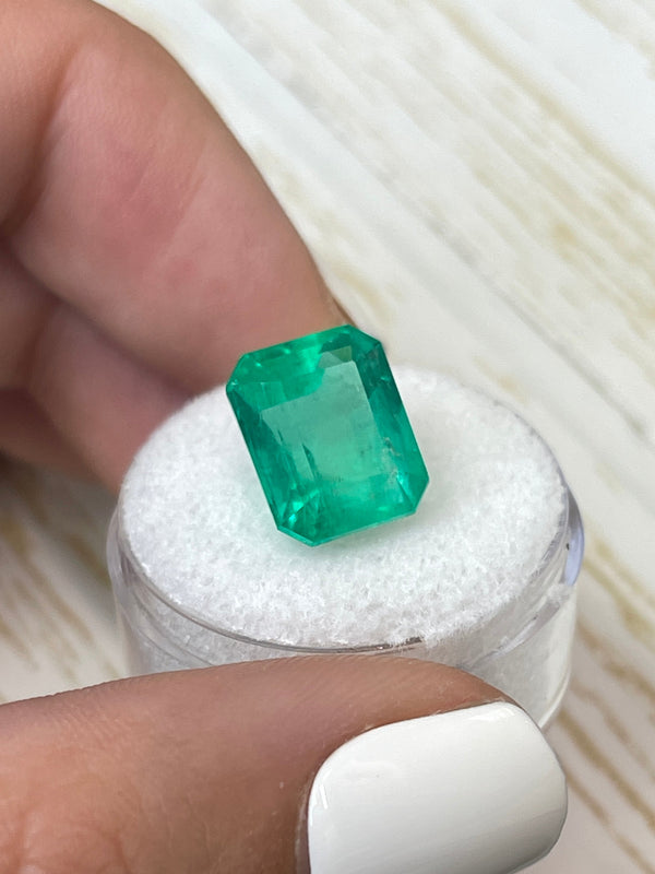 7.81 Carat 12x10 Loose Colombian Emerald- Emerald Cut