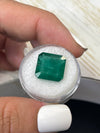 Large 10.02 Carat 13.5x13.5 Dark Green Natural Loose Zambian