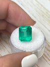 7.81 Carat 12x10 Loose Colombian Emerald- Emerald Cut