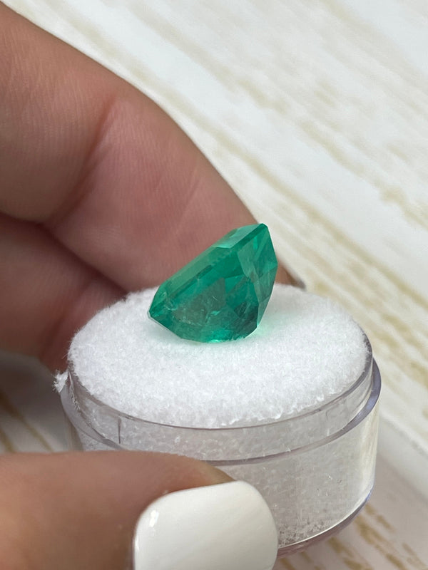 7.81 Carat 12x10 Loose Colombian Emerald- Emerald Cut