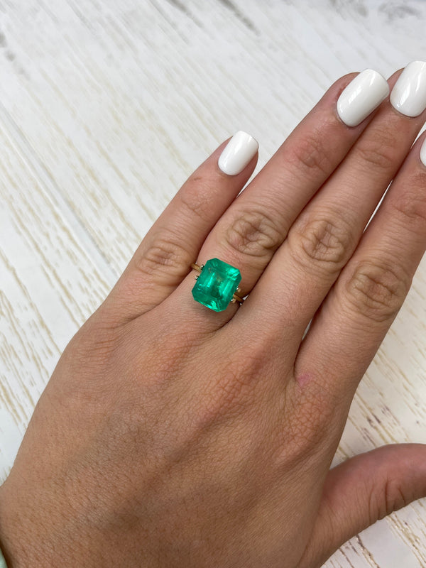 7.81 Carat 12x10 Loose Colombian Emerald- Emerald Cut