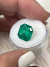 5.91 Carat 12x11 Deep Green Natural Loose Colombian Emerald- Emerald Cut
