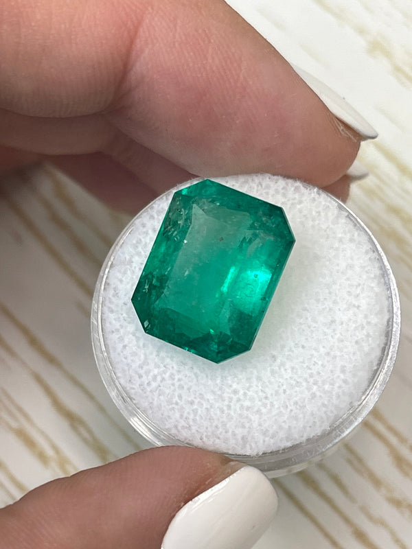 Large 11.52 Carat GIA CERTIFIED 15.5x12 Fine Natural Loose Colombian Emerald- Emerald Cut