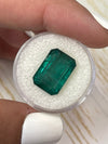 Large 10.99 Carat 15x11 Elongated Deep Green Natural Loose Zambian- Emerald Cut