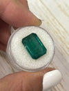 Large 10.99 Carat 15x11 Elongated Deep Green Natural Loose Zambian- Emerald Cut