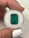 Large 10.99 Carat 15x11 Elongated Deep Green Natural Loose Zambian- Emerald Cut