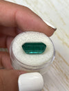 Large 10.99 Carat 15x11 Elongated Deep Green Natural Loose Zambian- Emerald Cut