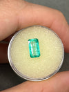 1.64 Carat Spring Green Natural Loose Colombian Emerald-Elongated Emerald Cut