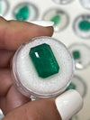 Large 12.89 Carat 15.5x11 Kelly Green Natural Loose Zambian- Emerald Cut