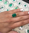 Large 12.89 Carat 15.5x11 Kelly Green Natural Loose Zambian- Emerald Cut