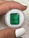 Large 14.13 Carat 16.5x13 Medium Green Natural Loose Zambian- Emerald Cut