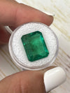 Large 14.13 Carat 16.5x13 Medium Green Natural Loose Zambian- Emerald Cut
