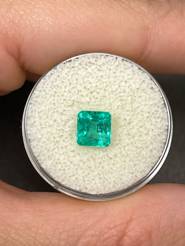 1.69 Carat 7x7 Captivating Natural Loose Colombian Emerald-Asscher Cut