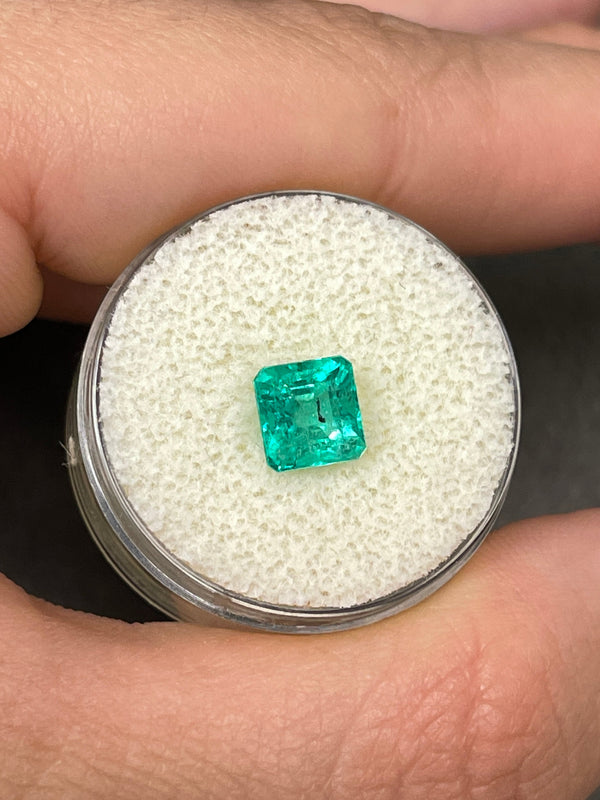 1.69 Carat 7x7 Captivating Natural Loose Colombian Emerald-Asscher Cut