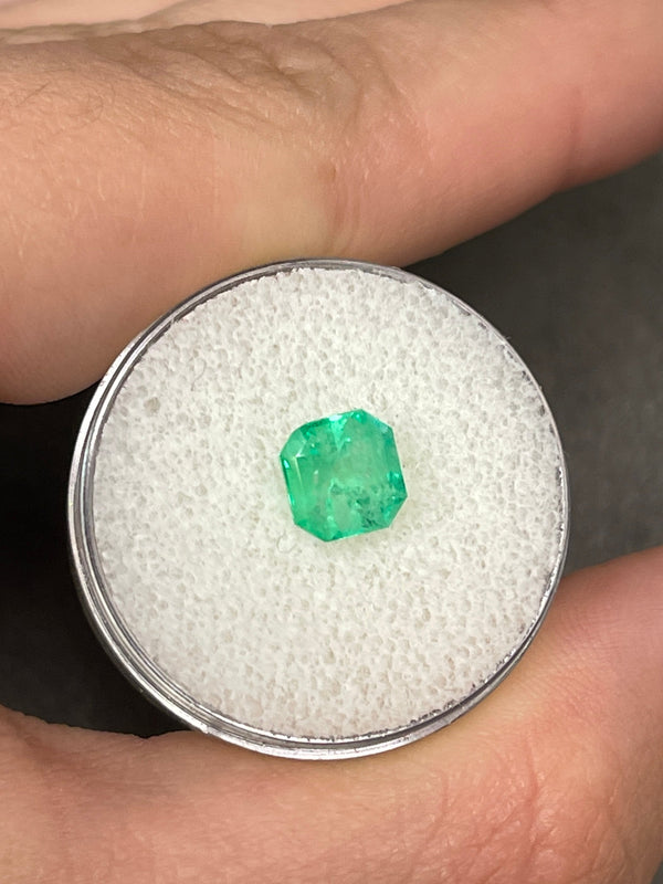 1.70 Carat Asscher Cut Natural Unset Colombian Emerald-Square Cut