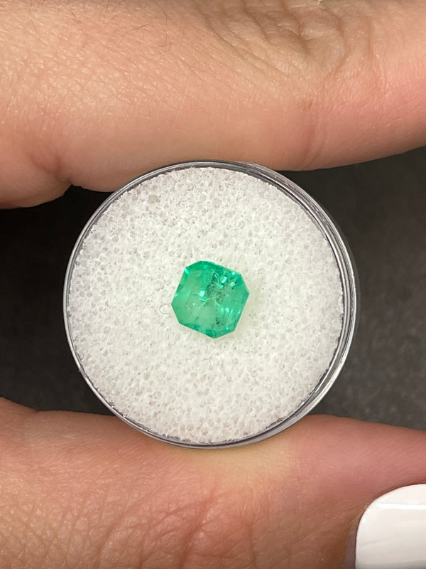 1.70 Carat Asscher Cut Natural Unset Colombian Emerald-Square Cut