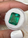 Large 11.54 Carat 15x12.5 HUGE Vibrant Green Natural Loose Zambian- Emerald Cut