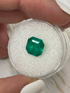3.01 Carat Minor Oil 8.8x8.4 Vivid Muzo Colombian Emerald-Asscher Cut with Clipped Corners