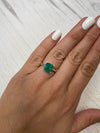 3.01 Carat Minor Oil 8.8x8.4 Vivid Muzo Colombian Emerald-Asscher Cut with Clipped Corners