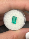 1.80 Carat Bright Bluish Green Loose Colombian Emerald- Emerald Cut