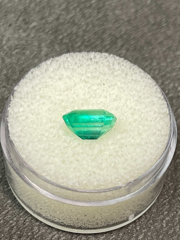 1.80 Carat Vivacious Green Natural Loose Colombian Emerald- Emerald Cut