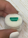 4.26 Carat 13x7 Vivid Bluish Green Natural Loose Colombian Emerald-Elongated Emerald Cut