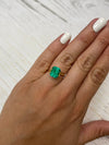 4.26 Carat 10x9 Vivid Green Natural Loose Colombian Emerald-Emerald Cut