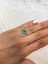 2.12 Carat 9x7 Freckled Bluish Green Natural Loose Colombian Emerald- Emerald Cut