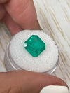 4.75 Carat Minor Oil 10x10 Deep Bluish Green Natural Loose Colombian Emerald-Asscher Cut