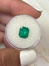2.74 Carat 9x7.7 Deep Bluish Green Natural Loose Colombian Emerald- Emerald Cut
