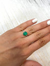2.74 Carat 9x7.7 Deep Bluish Green Natural Loose Colombian Emerald- Emerald Cut