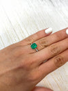 2.74 Carat 9x7.7 Deep Bluish Green Natural Loose Colombian Emerald- Emerald Cut